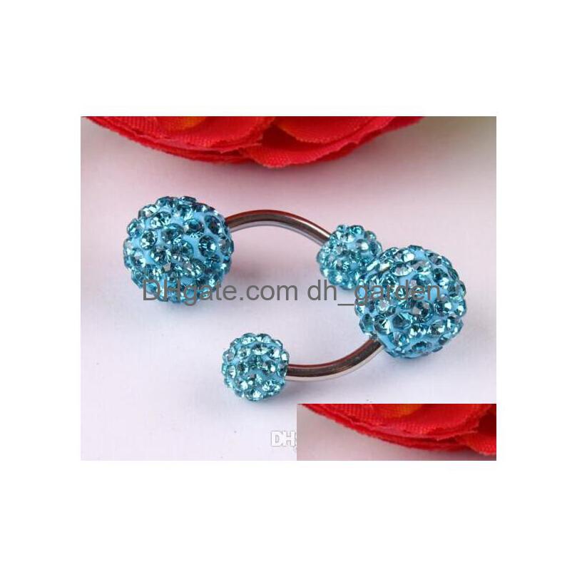Navel Bell Button Rings Cz Gem Crystal Ball Body Jewelry High Quality Belly Bar Piercing 10Pcs/Lot 10 Colors Pierce Drop De Dhgarden Dhodx
Navel Bell Button Rings Cz Gem Crystal Ball Body Jewelry High Quality Belly Bar Piercing 10Pcs/Lot 10 Colors Pierce Drop De Dhgarden Dhodx