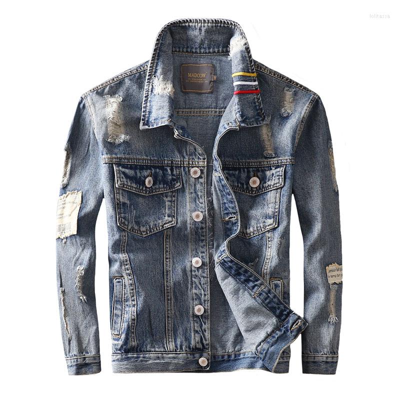 Men' Jackets Street Style Fashion Men Jacket Retro Gray Blue Embroidery Designer Destroyed Ripped Denim Hip Hop Cotton Coats
Men' Jackets Street Style Fashion Men Jacket Retro Gray Blue Embroidery Designer Destroyed Ripped Denim Hip Hop Cotton Coats
