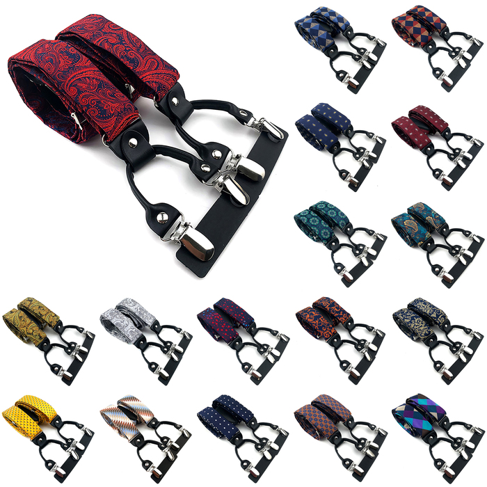 Suspenders High Quality Mens Fashion Suspender Y Type 6 Clips Vintage Paisley Jacquard Strap Trousers Suit Shirt Adjustable Elastic Braces 230217
Suspenders High Quality Mens Fashion Suspender Y Type 6 Clips Vintage Paisley Jacquard Strap Trousers Suit Shirt Adjustable Elastic Braces 230217