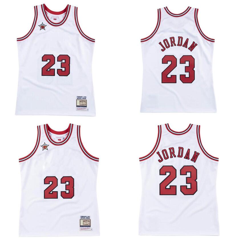 23 Michael goat Stitched basketball Jersey S-6XL Mitchell Ness jersey 1997 1998 star Mesh Hardwoods Classics retro jerseys Men Women Youth white red black
23 Michael goat Stitched basketball Jersey S-6XL Mitchell Ness jersey 1997 1998 star Mesh Hardwoods Classics retro jerseys Men Women Youth white red black