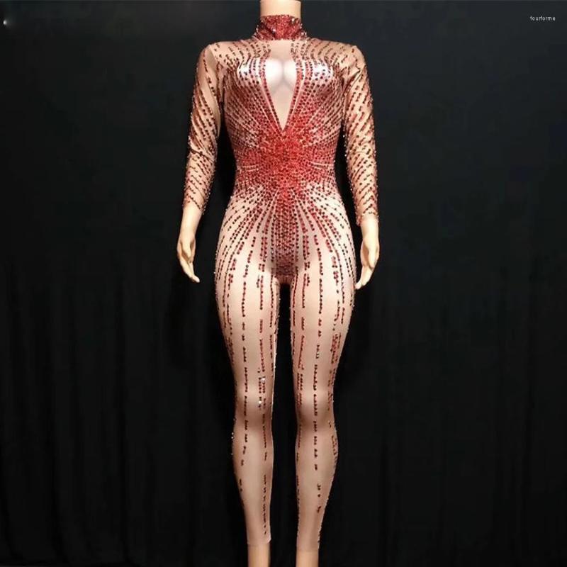 Stage Wear Nightclub Show Red Rhinestones Rompers Costume Bling Jumpsuit Women's Outfit Birthday Bodysuit Singer Party Dance
Stage Wear Nightclub Show Red Rhinestones Rompers Costume Bling Jumpsuit Women's Outfit Birthday Bodysuit Singer Party Dance