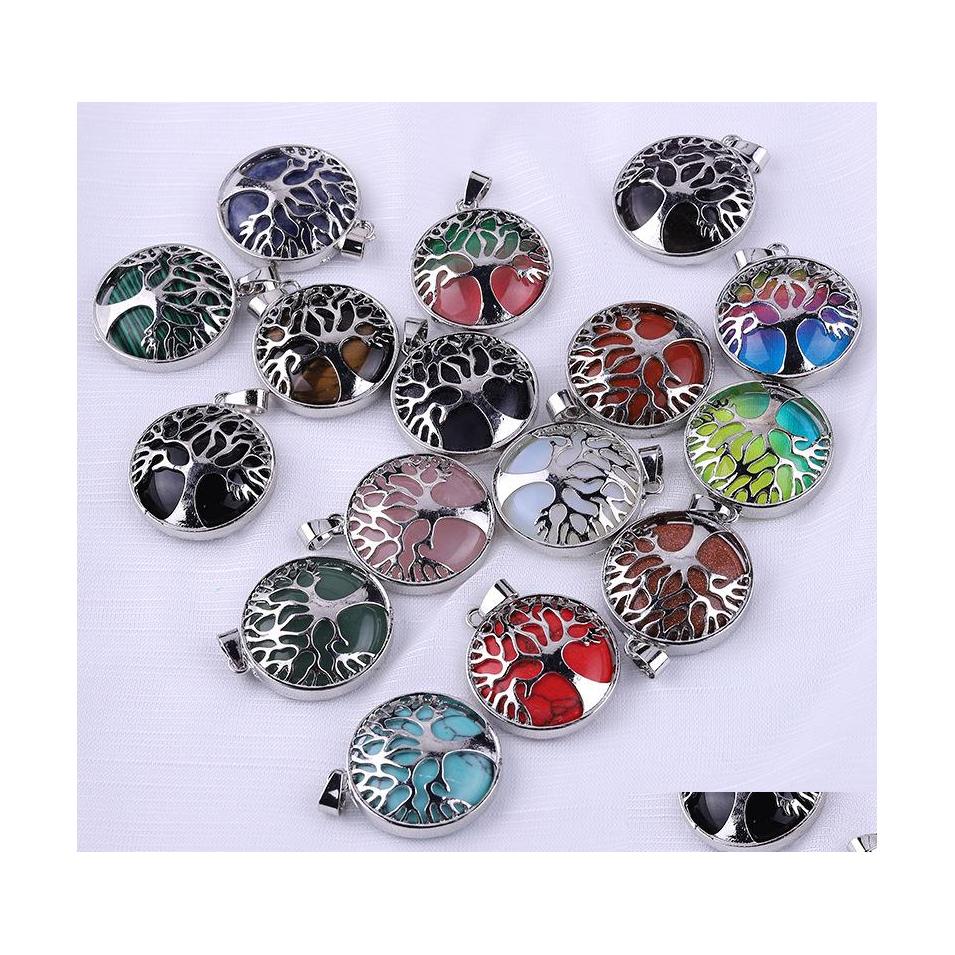 Charms Natural Stone Tigers Eye Rose Quartz Chakra Lapis Alloy Tree Of Life Pendants For Necklace Jewelry Accessories Marking Drop D Dh4Jg
Charms Natural Stone Tigers Eye Rose Quartz Chakra Lapis Alloy Tree Of Life Pendants For Necklace Jewelry Accessories Marking Drop D Dh4Jg