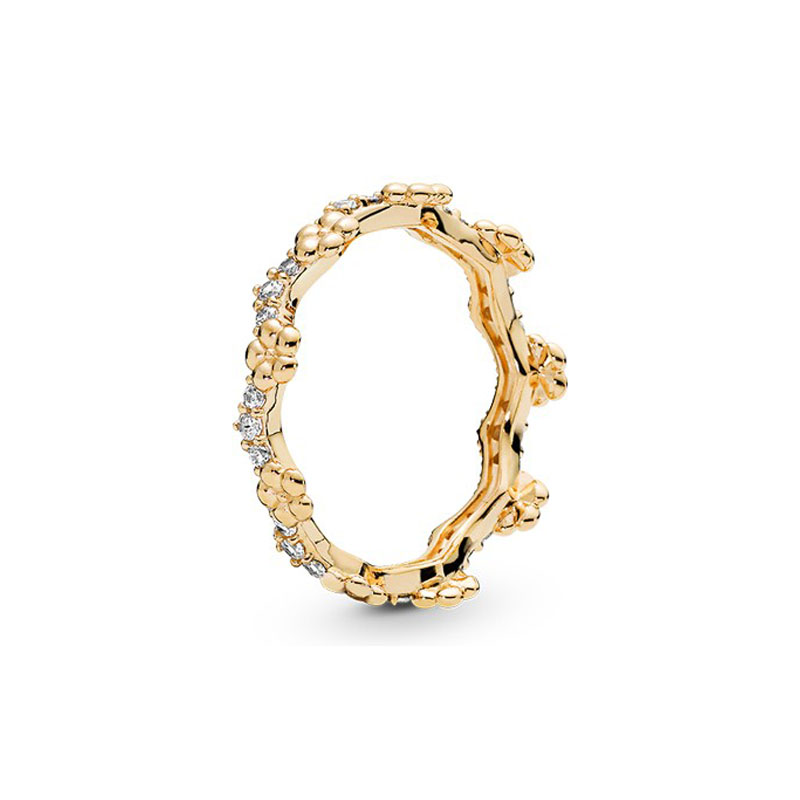 Gold Plated Flower Crown RING with Original Box for Pandora 925 Sterling Silver designer Wedding Jewelry For Women CZ Diamond Girlfriend Gift Rings Set
Gold Plated Flower Crown RING with Original Box for Pandora 925 Sterling Silver designer Wedding Jewelry For Women CZ Diamond Girlfriend Gift Rings Set
