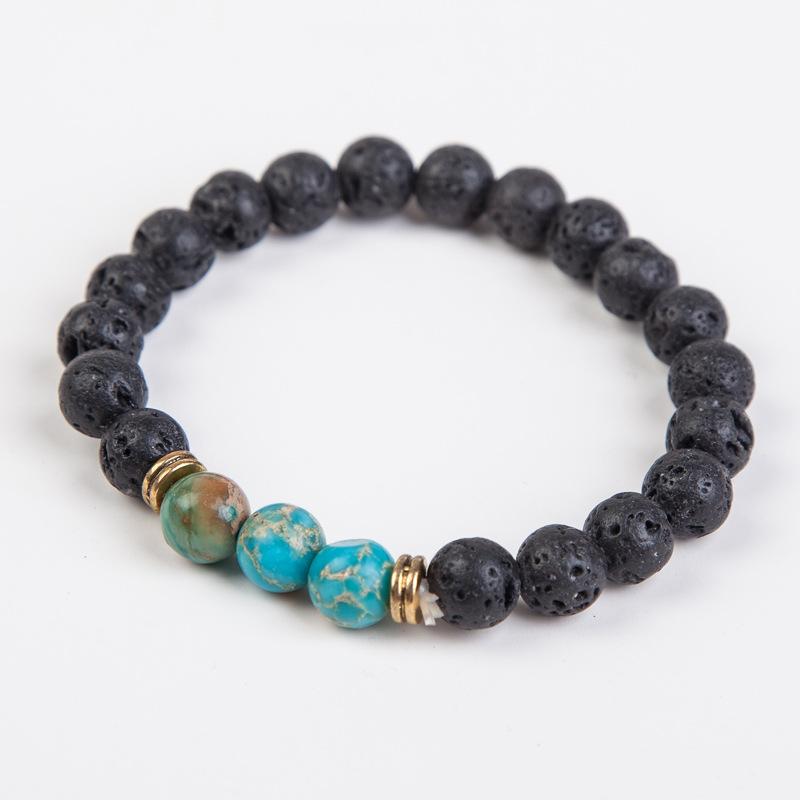 Strand 10pcs Natural Lava Stone Beads Bracelets Men Jewelry Stretch Energy Buddha Yoga Fashion Gift For Males Females 2Types Beaded Strands
Strand 10pcs Natural Lava Stone Beads Bracelets Men Jewelry Stretch Energy Buddha Yoga Fashion Gift For Males Females 2Types Beaded Strands