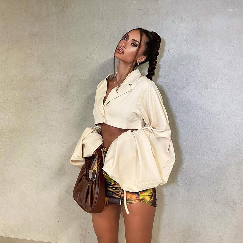 Women' T Shirts Women Trendy Crop Tops Solid Color Notched Lapel Drawstrings Long Sleeve Buttons Blouses Streetwear Ladies Casual, Apricot
Women' T Shirts Women Trendy Crop Tops Solid Color Notched Lapel Drawstrings Long Sleeve Buttons Blouses Streetwear Ladies Casual, Apricot
