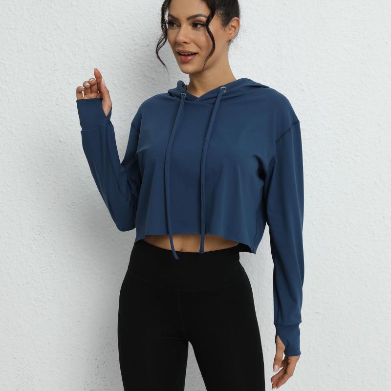 Active Shirts Yoga Top Women 2023 Hooded Sport Shirt Long Sleeve Workout Cropped Sports Hoodie Gym Clothing For Wear, Brown
Active Shirts Yoga Top Women 2023 Hooded Sport Shirt Long Sleeve Workout Cropped Sports Hoodie Gym Clothing For Wear, Brown