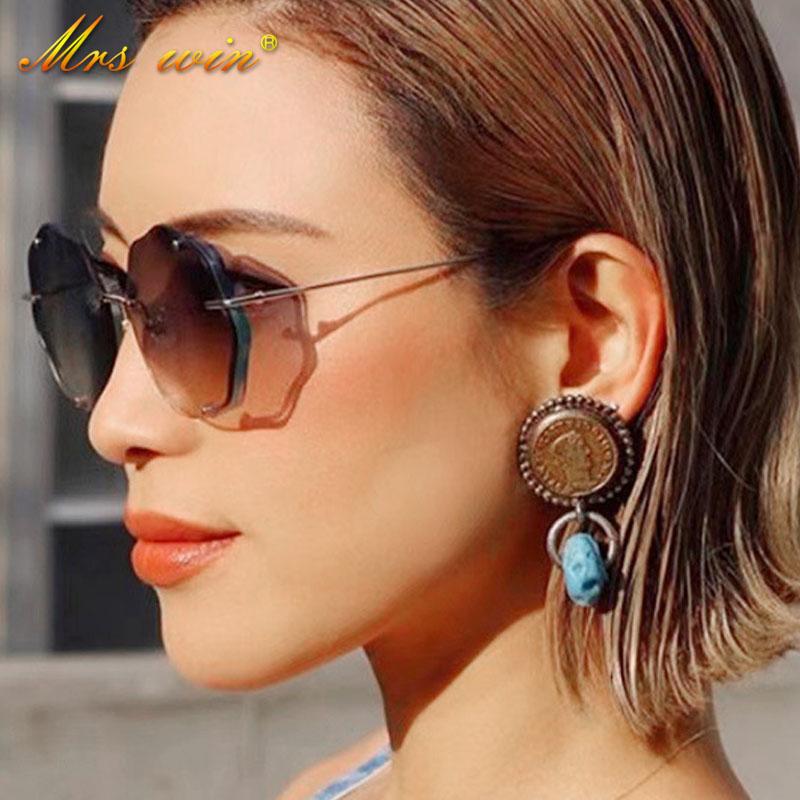 Sunglasses Polygonal Design Ladies Classic Fashion Round Frame Flower Colorful Rimless Glasses 7464
Sunglasses Polygonal Design Ladies Classic Fashion Round Frame Flower Colorful Rimless Glasses 7464