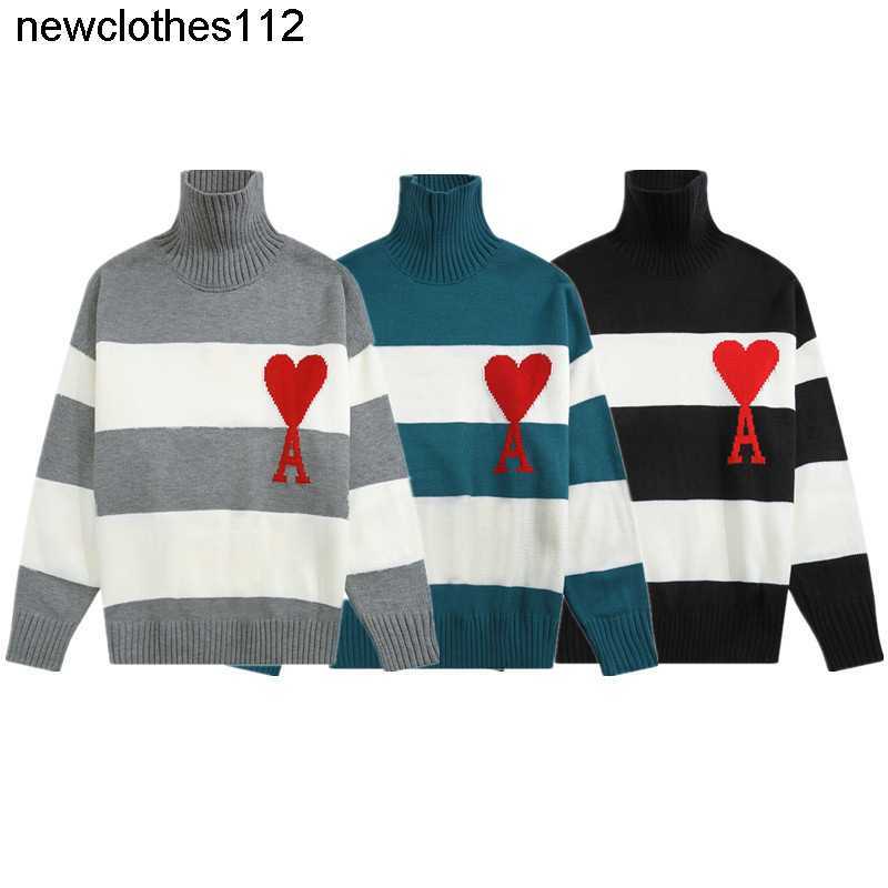 new Amis designer Star Same Stripe Color blocking Red Heart Embroidery Men' Women' Autumn Winter Sweater, Black
new Amis designer Star Same Stripe Color blocking Red Heart Embroidery Men' Women' Autumn Winter Sweater, Black