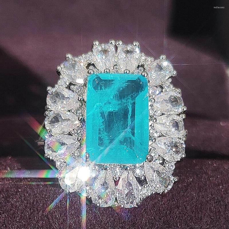 Wedding Rings 2023 Products Luxury Blue Color Cushion Engagement Ring For Women Anniversary Gift Jewelry Wholesale R7635
Wedding Rings 2023 Products Luxury Blue Color Cushion Engagement Ring For Women Anniversary Gift Jewelry Wholesale R7635