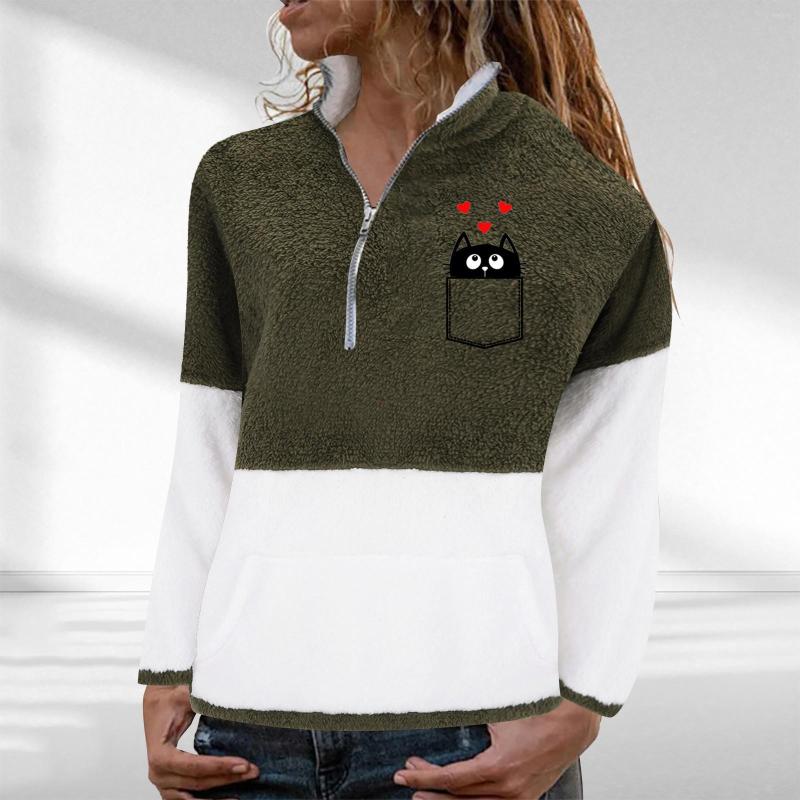 Women' Jackets Scrubs Women' Reversible Coat Jacket Fleece Patchwork Cute Printed Turtleneck Coats Zipper Sweatshirt With Pockets, Green
Women' Jackets Scrubs Women' Reversible Coat Jacket Fleece Patchwork Cute Printed Turtleneck Coats Zipper Sweatshirt With Pockets, Green