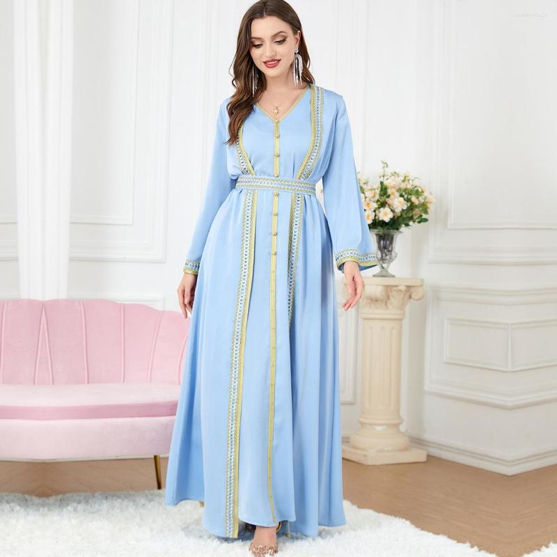 Ethnic Clothing Dubai Abaya For Women Elegant Casual Long Dresses Belted Kaftan Abayas Muslim Sets Ramadan Jalabiya
Ethnic Clothing Dubai Abaya For Women Elegant Casual Long Dresses Belted Kaftan Abayas Muslim Sets Ramadan Jalabiya