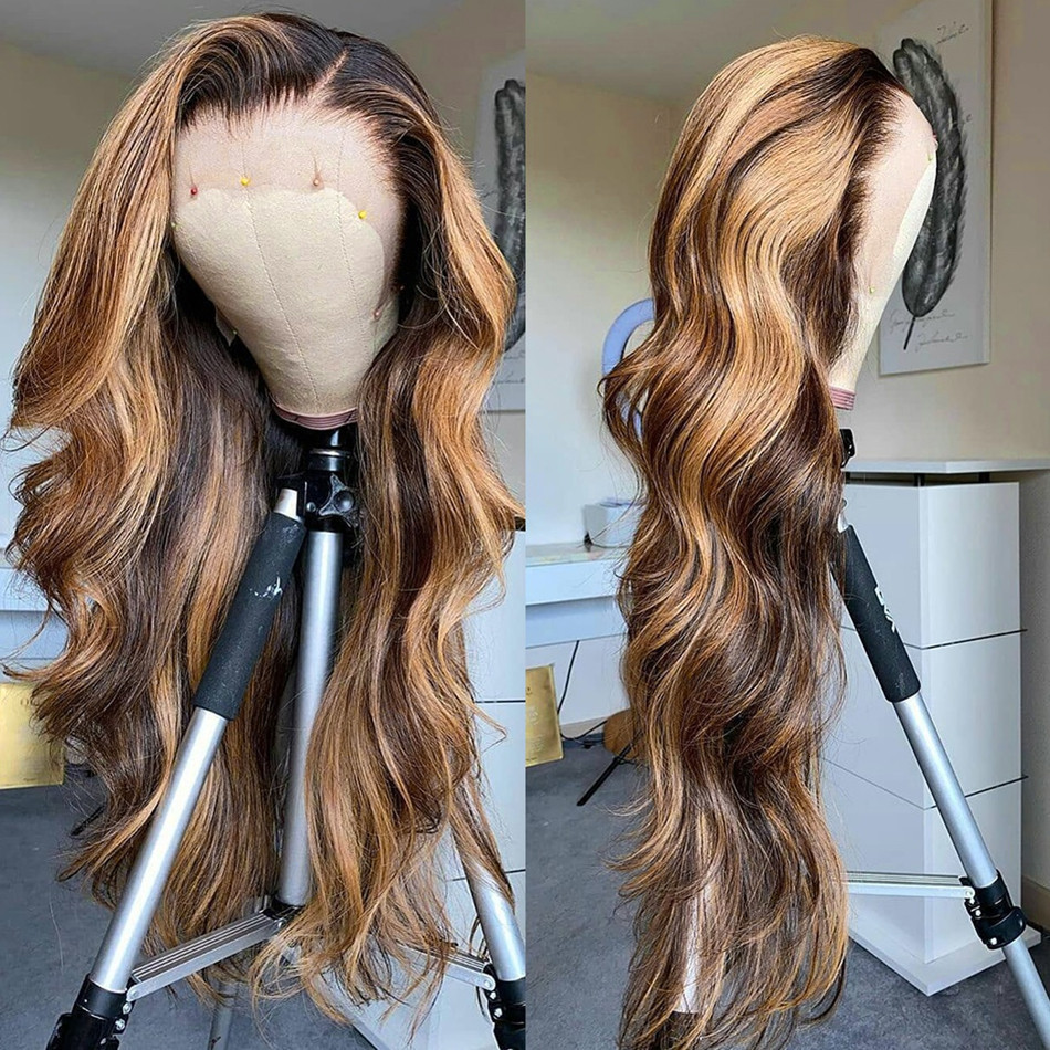 Human Chignons Highlight Wig Hair Brazilian Brown Colored 13x4 HD Lace Front s For Women Ombre Body Wave Frontal 230217
Human Chignons Highlight Wig Hair Brazilian Brown Colored 13x4 HD Lace Front s For Women Ombre Body Wave Frontal 230217