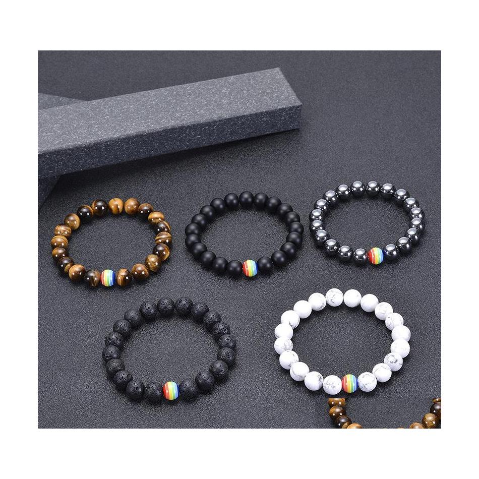 Charm Bracelets 10Mm Natural Stone Beaded Bracelet Rainbow Lgbt Relationship Couples Tiger Eye Lava Yoga Beads Adjustable Drop Deliv Dh5Tm
Charm Bracelets 10Mm Natural Stone Beaded Bracelet Rainbow Lgbt Relationship Couples Tiger Eye Lava Yoga Beads Adjustable Drop Deliv Dh5Tm