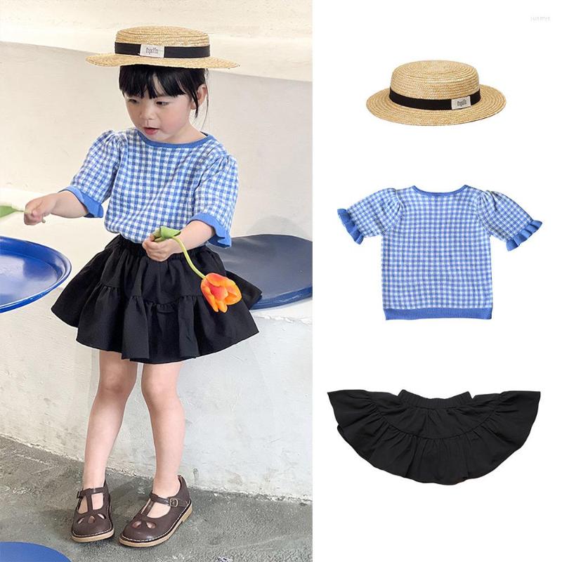 Clothing Sets Children Plaid Knit Top Clothes Summer Kids Two Piece Set Baby Girls Knitted Short Sleeve Sweater And Skirts Outfit, Skirt
Clothing Sets Children Plaid Knit Top Clothes Summer Kids Two Piece Set Baby Girls Knitted Short Sleeve Sweater And Skirts Outfit, Skirt