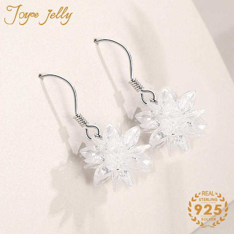 Stud Earrings JoyceJelly 925 Silver Women Jewelry Chritmas Gifts Unique 3D Snowflake Design For Wedding 2023