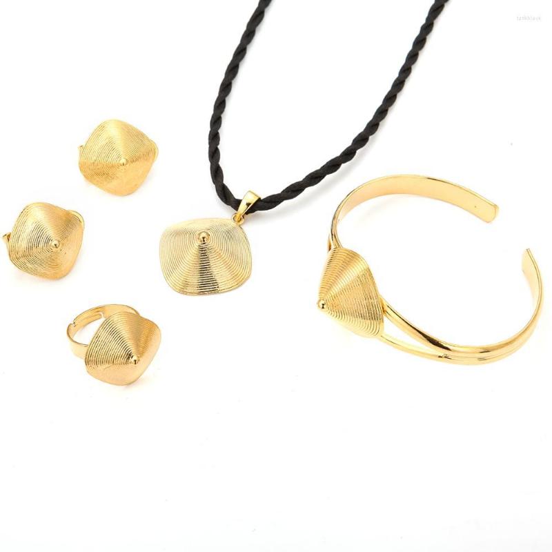 Necklace Earrings Set Ethiopian 24K Gold Color Jewelry For Eritrean African Trendy Women Jewekry, Picture shown
Necklace Earrings Set Ethiopian 24K Gold Color Jewelry For Eritrean African Trendy Women Jewekry, Picture shown