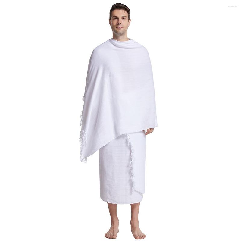 Ethnic Clothing Men 2 Pieces Ihram Pilgrimage Towel For Muslim Arab Mecca Hajj Islamic Ramadan Prayer Worship Costumes Shawl Jubba Thobe
Ethnic Clothing Men 2 Pieces Ihram Pilgrimage Towel For Muslim Arab Mecca Hajj Islamic Ramadan Prayer Worship Costumes Shawl Jubba Thobe