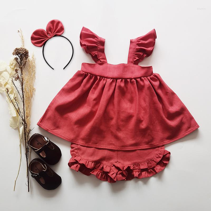Clothing Sets Infant Girls Butterfly Sleeve Tops And Bloomer 2pcs Set Toddler Solid Outfit Shorts Summer Comfy Baby Tracksuit, Red
Clothing Sets Infant Girls Butterfly Sleeve Tops And Bloomer 2pcs Set Toddler Solid Outfit Shorts Summer Comfy Baby Tracksuit, Red