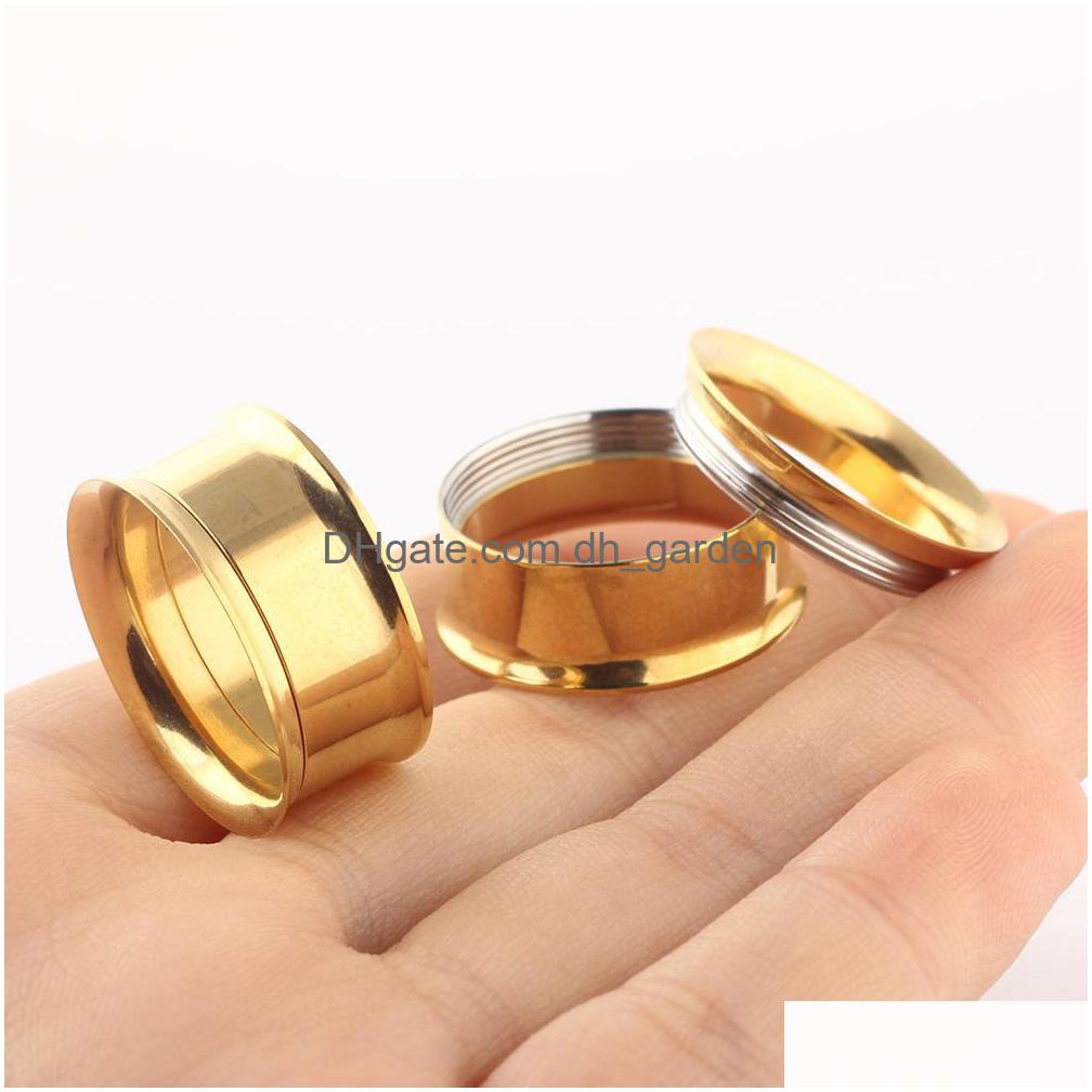Plugs Tunnels Stainless Steel Gold Internally Ear Tunnel Body Jewelry Double Flare Gauges Piercing Drop Delivery Dhgarden Dhcin
Plugs Tunnels Stainless Steel Gold Internally Ear Tunnel Body Jewelry Double Flare Gauges Piercing Drop Delivery Dhgarden Dhcin