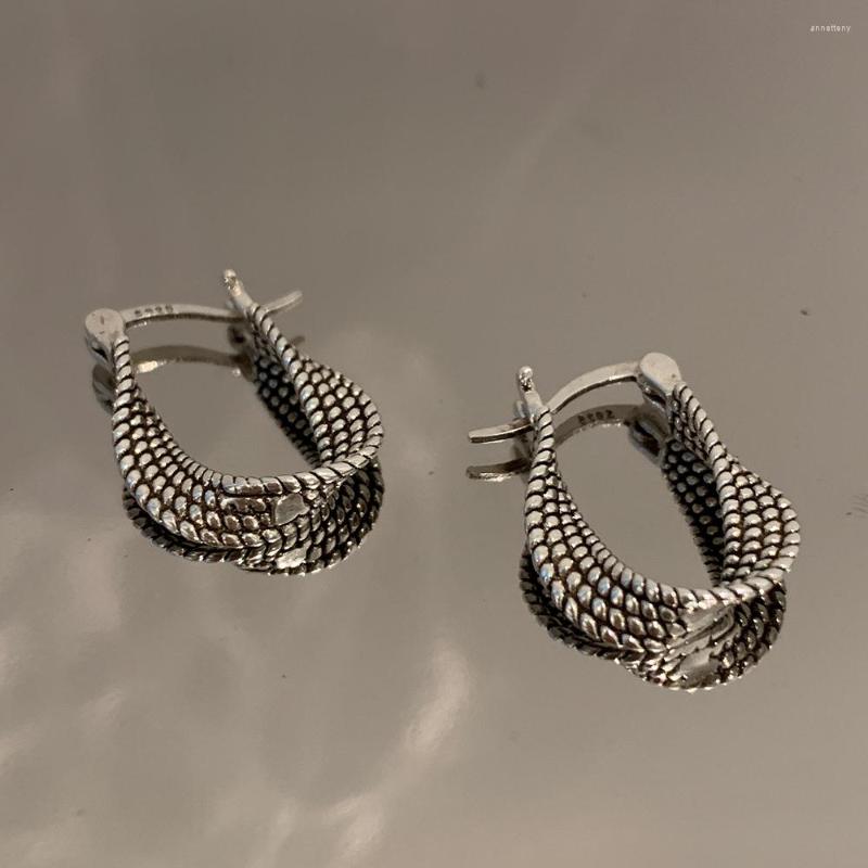 Hoop Earrings SRCOI French Retro Copper Twisted Texture Earring For Women Girl Fashion Jewelry Gifts Silver Color Spiral Huggie
Hoop Earrings SRCOI French Retro Copper Twisted Texture Earring For Women Girl Fashion Jewelry Gifts Silver Color Spiral Huggie