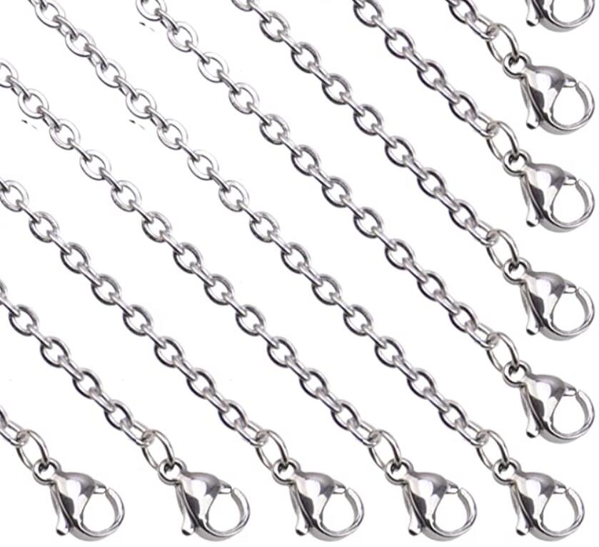 10pcs Lot Stainless Steel Rolo Chain Necklace with Lobster Clasp for Jewelry Making Fit Pendant Silver 3mm 18-30inch
10pcs Lot Stainless Steel Rolo Chain Necklace with Lobster Clasp for Jewelry Making Fit Pendant Silver 3mm 18-30inch