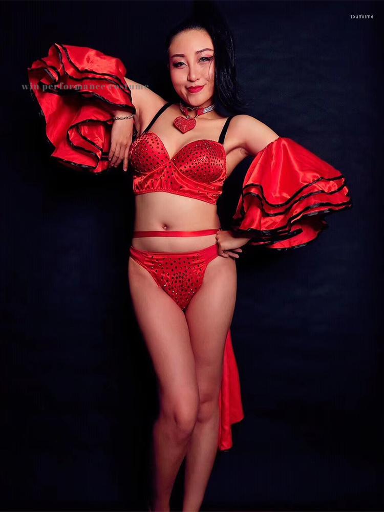 Stage Wear Puff Sleeve Bikini Bithday Party Cosplay Sexy Costume Bar Club Singer Performance Rave Model Show, Red
Stage Wear Puff Sleeve Bikini Bithday Party Cosplay Sexy Costume Bar Club Singer Performance Rave Model Show, Red
