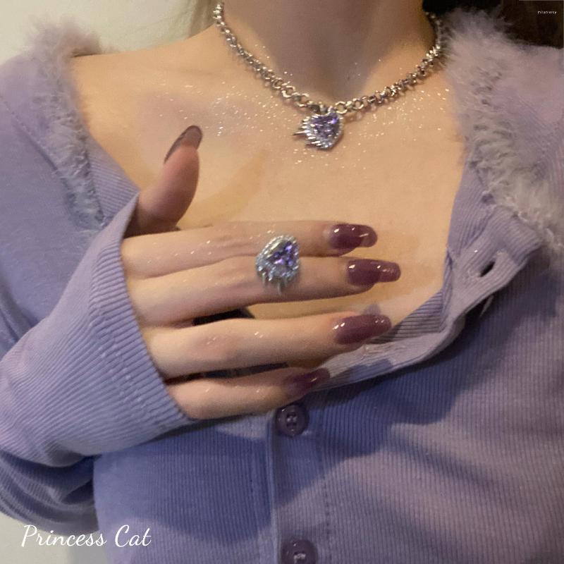 Choker Trendy Niche Design Fashion Jewelry Purple Love Necklace Super Fairy Cold Wind Earrings Retro
Choker Trendy Niche Design Fashion Jewelry Purple Love Necklace Super Fairy Cold Wind Earrings Retro