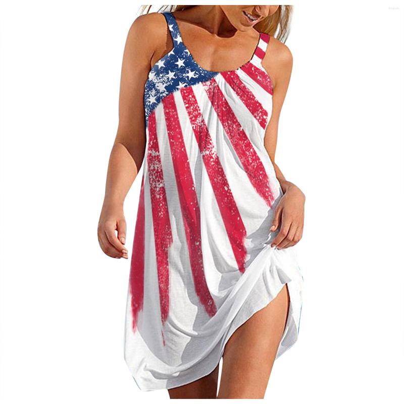 Casual Dresses Independence Day Flag Printing Women' Sleeveless Bodycon Tank Top Knee Length Dress Vintage Female Streetwear
Casual Dresses Independence Day Flag Printing Women' Sleeveless Bodycon Tank Top Knee Length Dress Vintage Female Streetwear