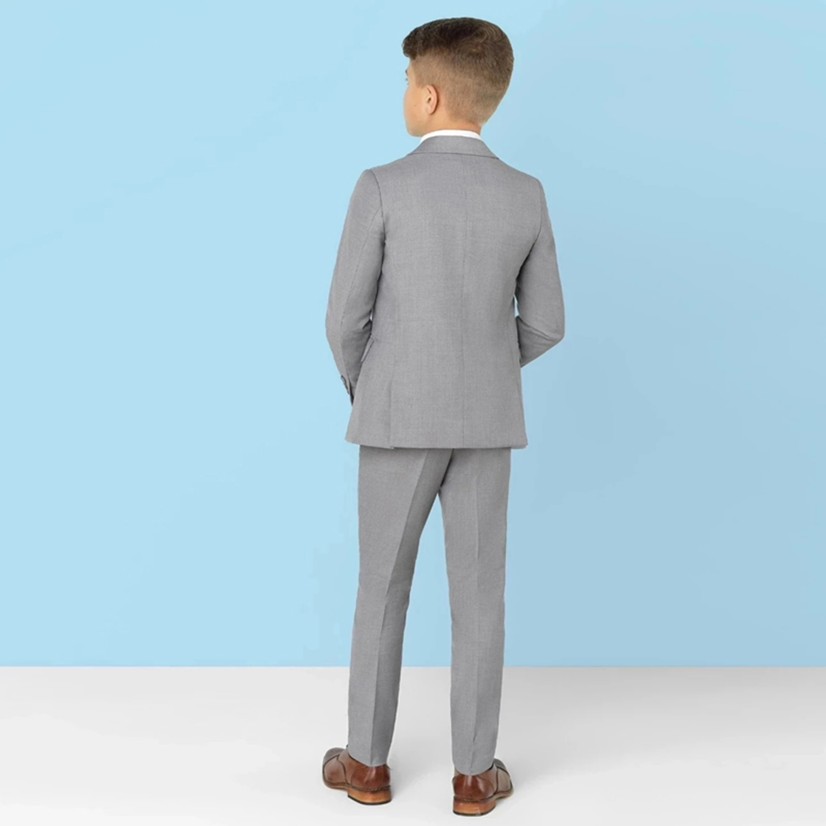 Boys Suit Formal Blazer Wedding Tuxedo 3 Piece Set Kids Jacket Vest Pants Complete Children Clothes