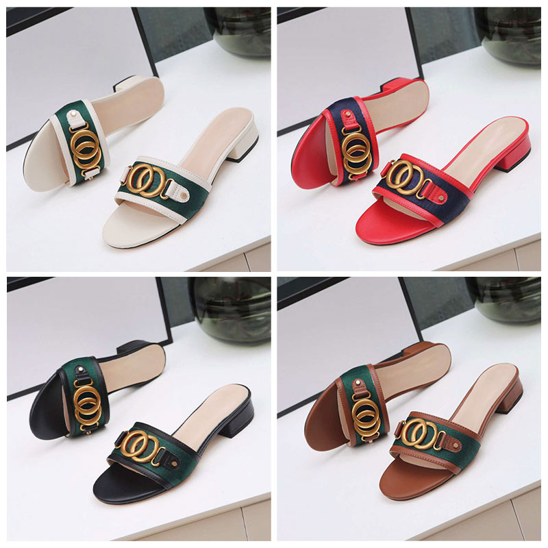 Women Summer Slippers Low heels Red Green striped metal buckle new fashion luxury Sandals leather designer comfortable letter slippers slide size 35-42, Blue
Women Summer Slippers Low heels Red Green striped metal buckle new fashion luxury Sandals leather designer comfortable letter slippers slide size 35-42, Blue