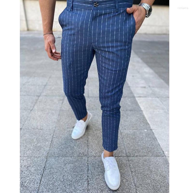 Men' Pants Men' Wear Long Slim Trousers Office Men Plaid Checked-Pocket Fashion Skinny Jeans Male Clothing, Brown
Men' Pants Men' Wear Long Slim Trousers Office Men Plaid Checked-Pocket Fashion Skinny Jeans Male Clothing, Brown