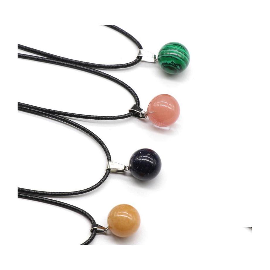Pendant Necklaces Natural Stone 14Mm Round Ball Shape Necklace Lots Quartz Healing Crystal Rope Chain Collar For Women Fashion Carsh Dhnkx
Pendant Necklaces Natural Stone 14Mm Round Ball Shape Necklace Lots Quartz Healing Crystal Rope Chain Collar For Women Fashion Carsh Dhnkx