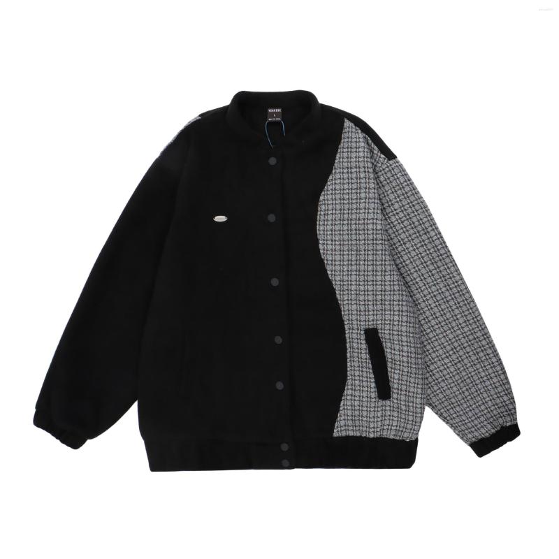 Men's Jackets Stitching Plaid Retro Baseball Jacket Men And Women Loose Hip Hop Cardigan Outerewear Streetwear Oversized Coat, Black
Men's Jackets Stitching Plaid Retro Baseball Jacket Men And Women Loose Hip Hop Cardigan Outerewear Streetwear Oversized Coat, Black