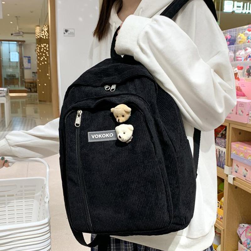 School Bags Cute Soft Corduroy Woman Backpack For Teenage Girls Harajuku Female Fashion Travel Bag Student Lady Book BagPack, Khaki
School Bags Cute Soft Corduroy Woman Backpack For Teenage Girls Harajuku Female Fashion Travel Bag Student Lady Book BagPack, Khaki