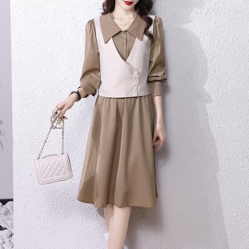 Work Dresses 2023 Spring Autumn Women Elegant Dress Sets Korean Style Short Casual Vest And Long Sleeve Two Piece Set, Picture color
Work Dresses 2023 Spring Autumn Women Elegant Dress Sets Korean Style Short Casual Vest And Long Sleeve Two Piece Set, Picture color