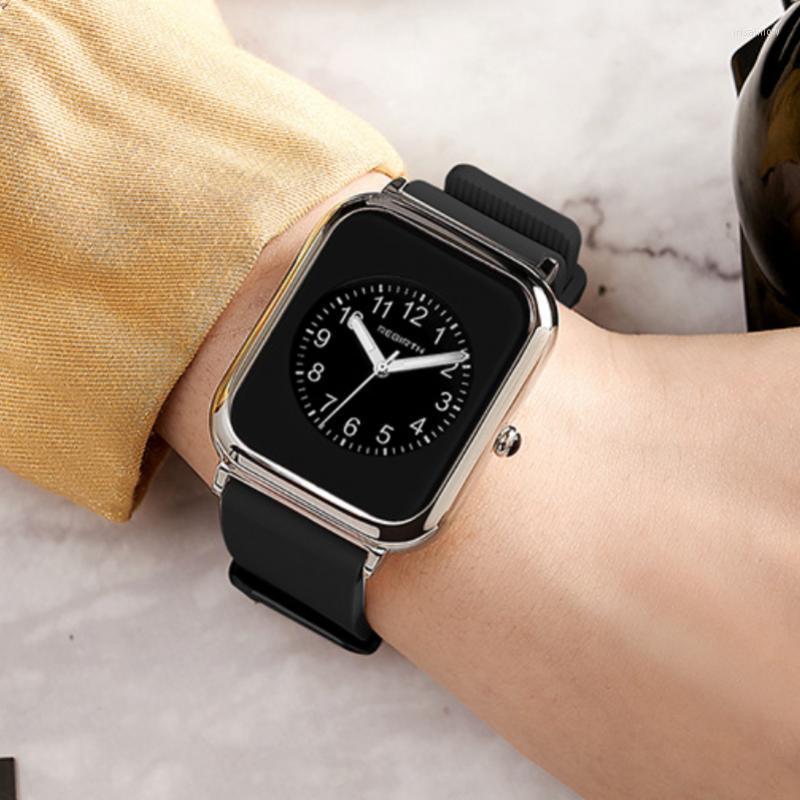 Wristwatches Women Rubber Watch Band Wrist Watches 2023 Pink For Ladies Quartz Relogio Feminino Women's Square WatchWristwatches Iris22, Black
Wristwatches Women Rubber Watch Band Wrist Watches 2023 Pink For Ladies Quartz Relogio Feminino Women's Square WatchWristwatches Iris22, Black