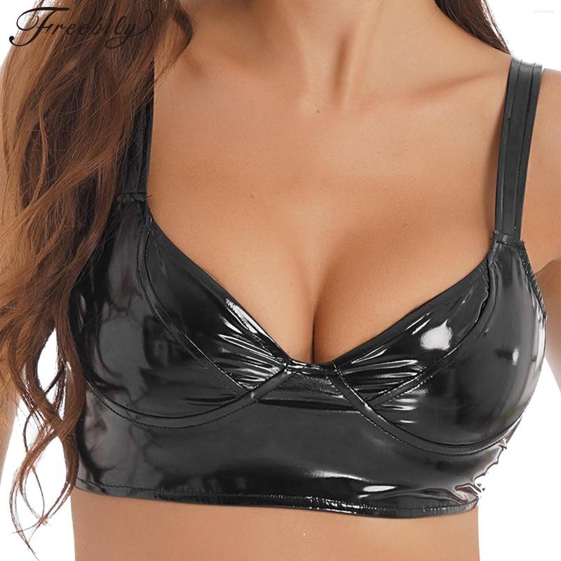 Women' Tanks Sexy Crop Tops Women Leather Wireless Bralette Lace Top Female Wide Straps Solid Cropped Camis Night Club Party Short Tank, Black
Women' Tanks Sexy Crop Tops Women Leather Wireless Bralette Lace Top Female Wide Straps Solid Cropped Camis Night Club Party Short Tank, Black