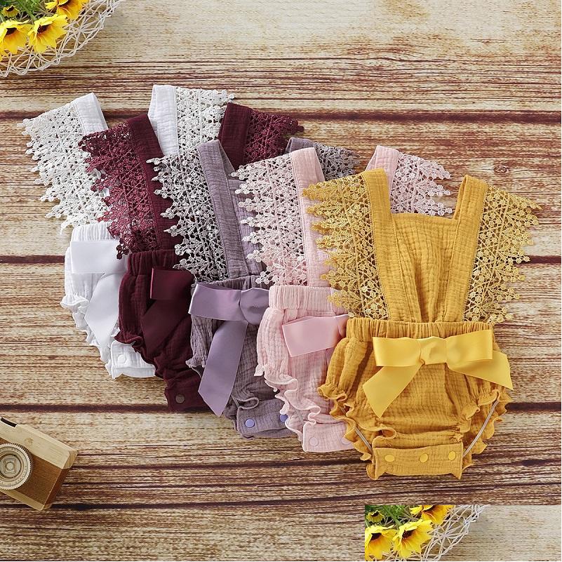 Rompers Baby Girls Solid Romper 5 Design Cotton Hollow Sleeveless Single Breasted Bow Tie Strap Jumpsuit Kid Onesies Outfits 018M Dr Dhnxb, White
Rompers Baby Girls Solid Romper 5 Design Cotton Hollow Sleeveless Single Breasted Bow Tie Strap Jumpsuit Kid Onesies Outfits 018M Dr Dhnxb, White