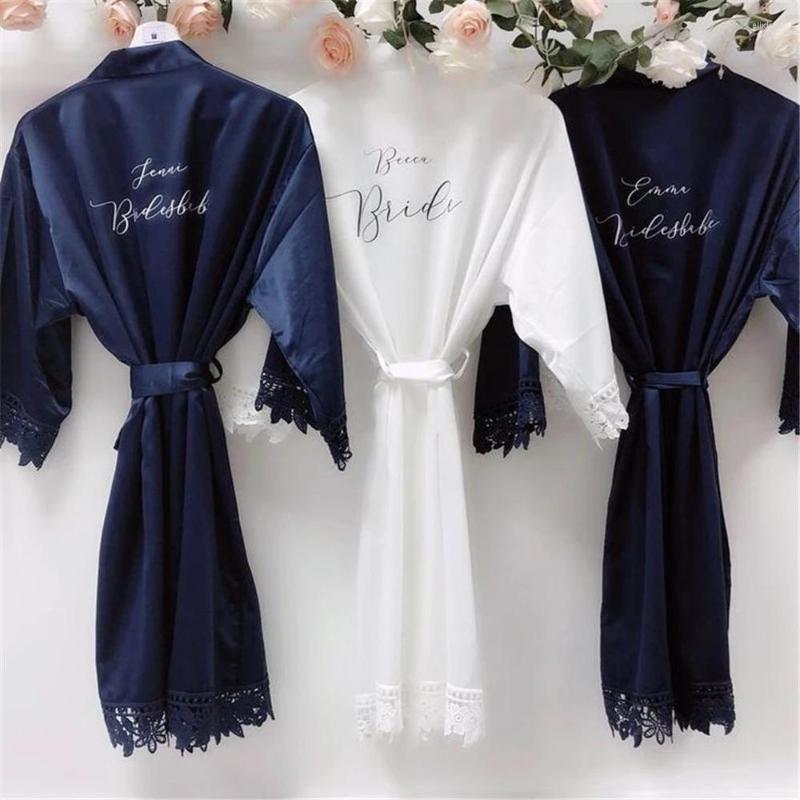 Women' Sleepwear Lace Custom Name Bride Robe Wedding Satin Silk Female Bathrobes Personalized Printed Bridesmaids Robes Unique Party Gifts, Black
Women' Sleepwear Lace Custom Name Bride Robe Wedding Satin Silk Female Bathrobes Personalized Printed Bridesmaids Robes Unique Party Gifts, Black