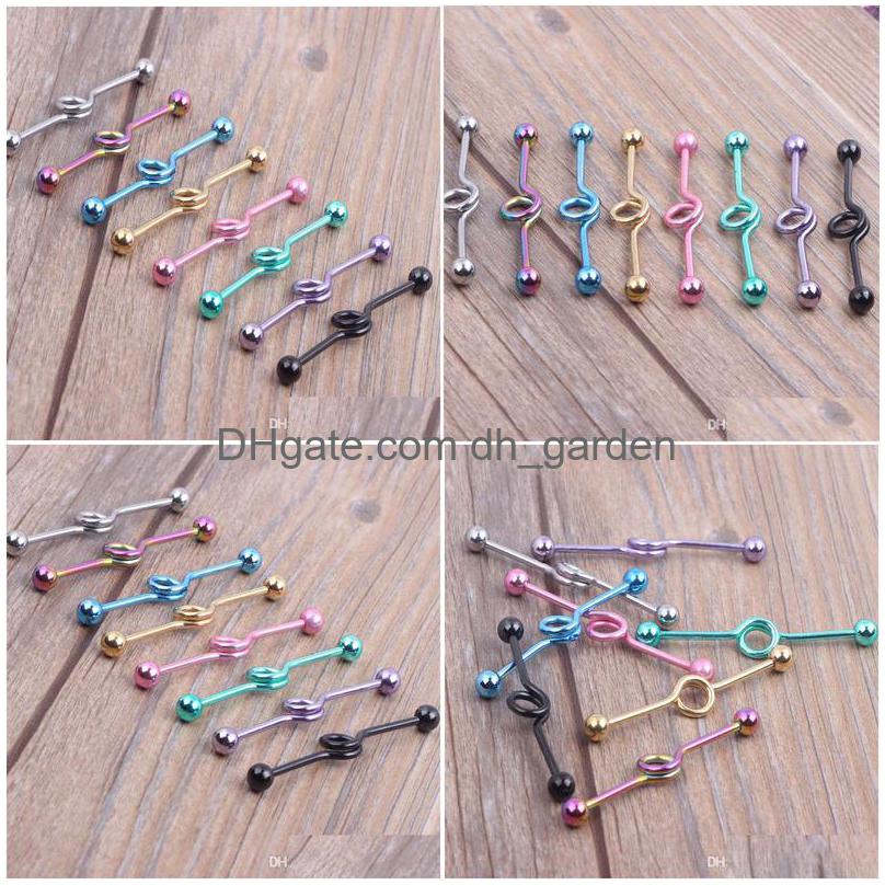 Plugs Tunnels Industrial Barbell Coil 14 Gauge Cartilage Earring Jewelry Ear Unique Y Gift 8 Color 80Pcs Piercing Body Drop Dhgarden Dheia
Plugs Tunnels Industrial Barbell Coil 14 Gauge Cartilage Earring Jewelry Ear Unique Y Gift 8 Color 80Pcs Piercing Body Drop Dhgarden Dheia