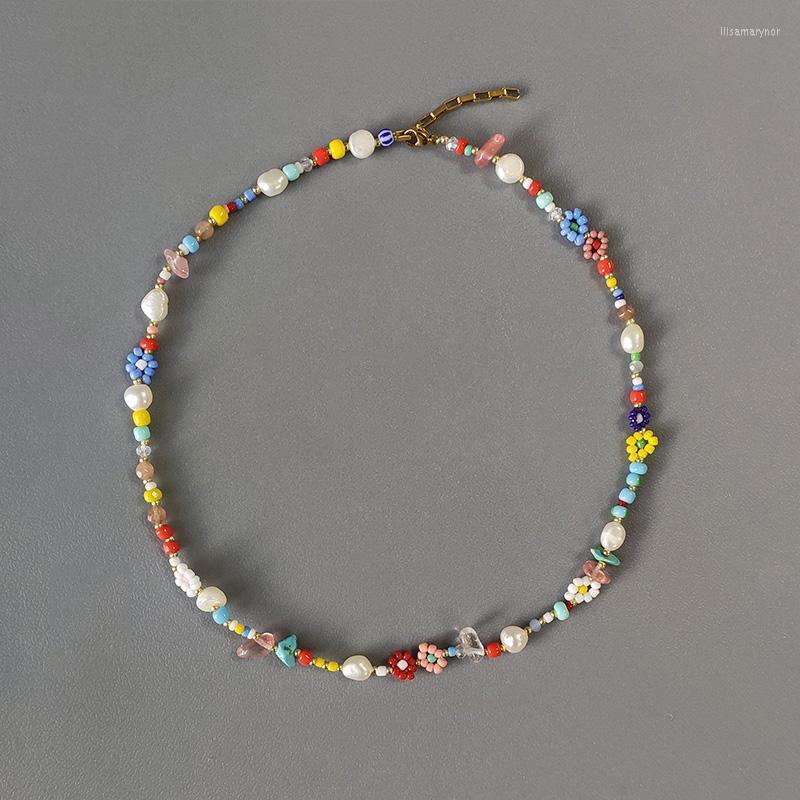 Choker Chokers Bohemian Handmade Natural Pearl Necklace Fashionable Exquisite Flower Beads Embellishment High-quality Jewelry Gifts For
Choker Chokers Bohemian Handmade Natural Pearl Necklace Fashionable Exquisite Flower Beads Embellishment High-quality Jewelry Gifts For