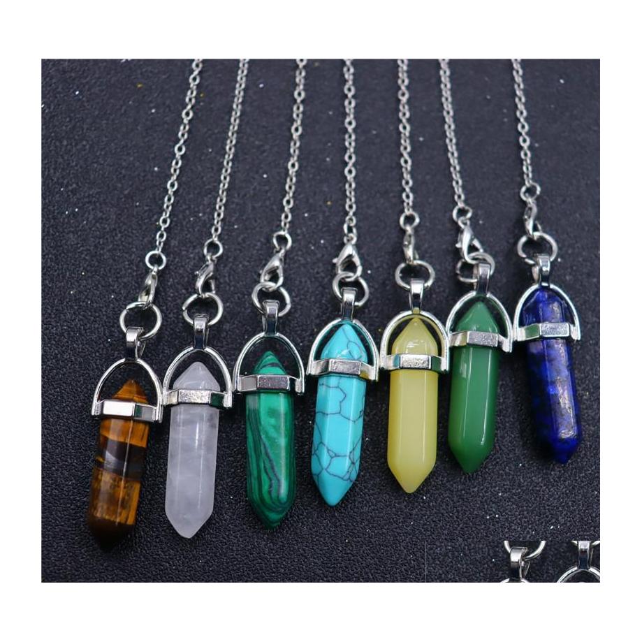 Charms Natural Stone Pendum For Dowsing Divination Hexagonal Prism Quartz Energy Healing Crystal Reiki Chakra Drop Delivery Jewelry Dhi9N
Charms Natural Stone Pendum For Dowsing Divination Hexagonal Prism Quartz Energy Healing Crystal Reiki Chakra Drop Delivery Jewelry Dhi9N