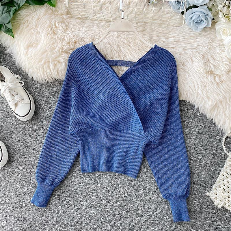 Women's Sweaters Spring Autumn Shirts Bottoming Knitted Shirt Women Backless Slim V-neck Loose Long Sleeve Tops Oversized Sweater Zm, Black
Women's Sweaters Spring Autumn Shirts Bottoming Knitted Shirt Women Backless Slim V-neck Loose Long Sleeve Tops Oversized Sweater Zm, Black