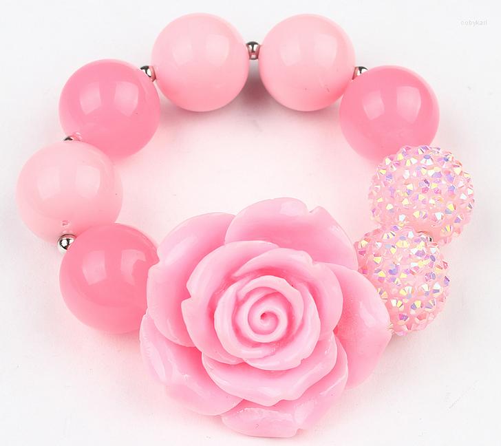 Strand Arrival Girls Lovely Pink Resin Rose Flower Chunky Stretch Bracelets Bangle Princess Kids Bubblegum Dress Up Jewelry
Strand Arrival Girls Lovely Pink Resin Rose Flower Chunky Stretch Bracelets Bangle Princess Kids Bubblegum Dress Up Jewelry
