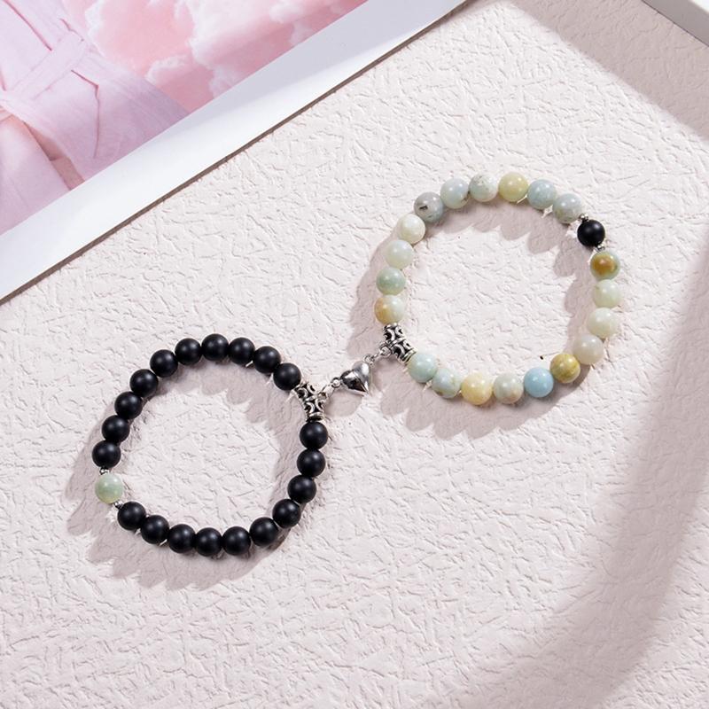Charm Bracelets 517F 2Pcs/Set Heart Shape Magnet Pendant Bracelet Couples Love Meaningful Natural Stone Bangles Jewelry 8MM Bead Strench Gif
Charm Bracelets 517F 2Pcs/Set Heart Shape Magnet Pendant Bracelet Couples Love Meaningful Natural Stone Bangles Jewelry 8MM Bead Strench Gif