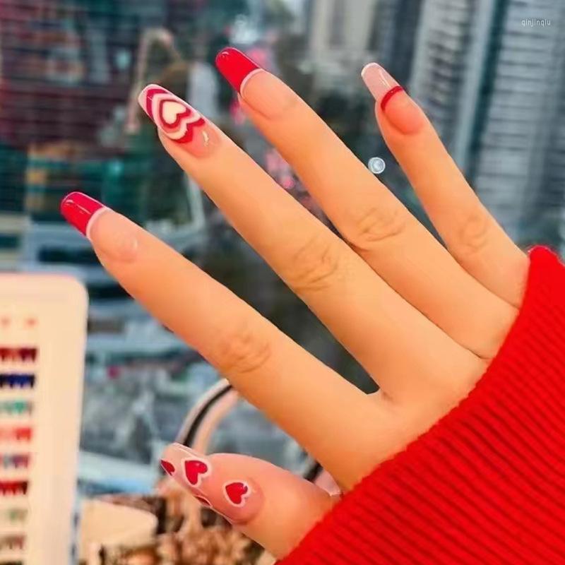 False Nails 24Pcs Pink Heart Coffin French Ballerina Nail Gradient Art Decoration Accessories Wearable Press On Fake Tips, Zzh210
False Nails 24Pcs Pink Heart Coffin French Ballerina Nail Gradient Art Decoration Accessories Wearable Press On Fake Tips, Zzh210