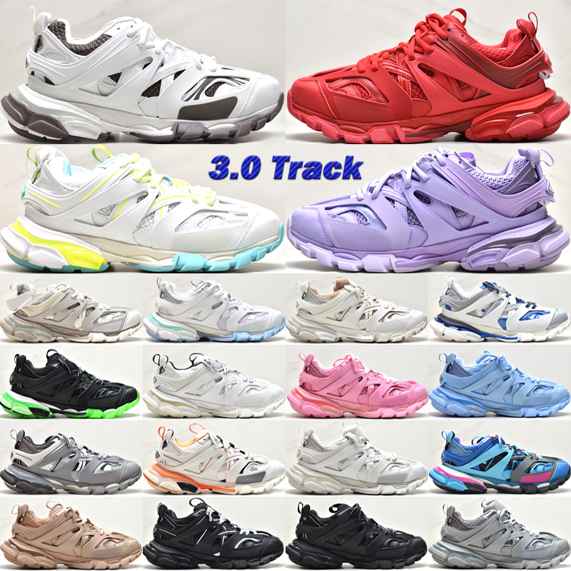 Track 3.0 Sneaker Men Women Running Shoes French Luxury Tess Gomma Designers Metal Multi-Color Valentine Day Triple Clear Sole Casual Outdoor Sneakers Size 35-45