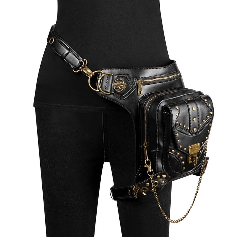 Waist Bags Steampunk Bag Gothic Retro Motorcycle PU Leather Goth Shoulder Packs Multi-Pocket Fanny Pouch Outdoor Travel Hiking C, Black
Waist Bags Steampunk Bag Gothic Retro Motorcycle PU Leather Goth Shoulder Packs Multi-Pocket Fanny Pouch Outdoor Travel Hiking C, Black