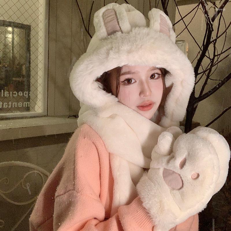 Berets Diyalo Women Winter Cartoon Ears Hat Windproof Warm Plush Gloves Scarf Beanies Ear Protection Kawaii Cap, White
Berets Diyalo Women Winter Cartoon Ears Hat Windproof Warm Plush Gloves Scarf Beanies Ear Protection Kawaii Cap, White