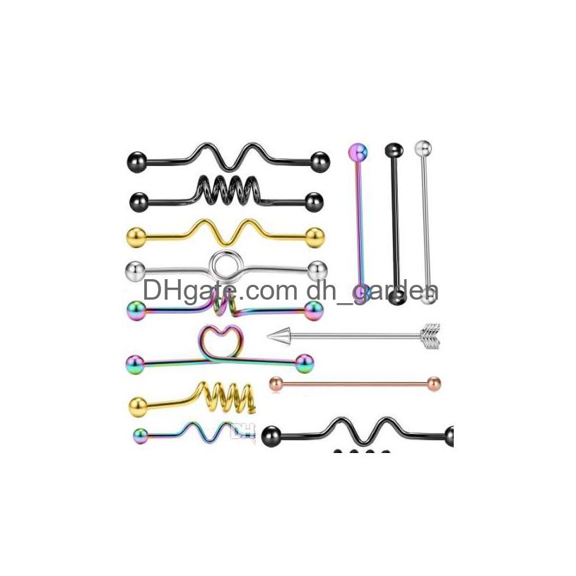 Plugs Tunnels Stainless Steel Industrial Barbell Earrings For Women Men Cartilage Helix Tragus Bar Ear Piercing Body Jewelr Dhgarden Dhjs1
Plugs Tunnels Stainless Steel Industrial Barbell Earrings For Women Men Cartilage Helix Tragus Bar Ear Piercing Body Jewelr Dhgarden Dhjs1